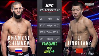 KHAMZAT CHIMAEV VS LI JINGLIANG FULL FIGHT UFC 267 [upl. by Leod853]