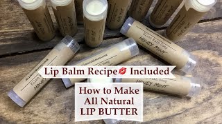 How to Make All Natural LIP BUTTER Balm 💋 Easy DIY Recipe  Ellen Ruth Soap [upl. by Pickford150]