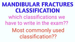 Classification of Mandibular fractures [upl. by Verner]