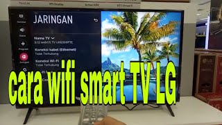 Cara menghubungkan wifi tv LG [upl. by Aihsenek]