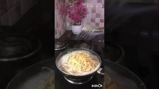 Quickest and yummiest white sauce pasta spaghetti 🍝 shorts shortfeed2024 food foodie [upl. by Varick]