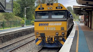 EMD GT46ACE TT105 amp TT104 Loaded Aggregate Train  Picton NSW [upl. by Diaz]