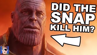 Did The Snap Kill Thanos  Infinity War Theory [upl. by Eedahs996]