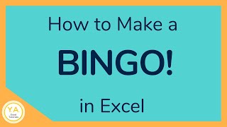 How to Create a Bingo Board Using Excel  Make Bingo Game in Excel Tutorial [upl. by Eselehs]