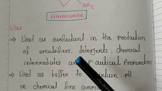 Structure and uses Ethanolamine ethylenediamine amphetamine [upl. by Ednutey]