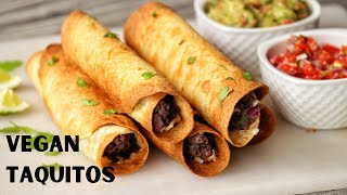 Vegan Taquitos in Air Fryer  Easy Crispy Vegan Snack [upl. by Lednor]