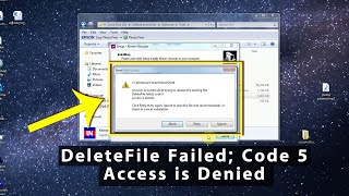 An error occurred while trying to replace the existing file DeleteFile failed code 5 [upl. by Billie248]