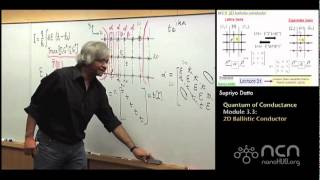 nanoHUBU Fundamentals of Nanoelectronics II M33 Quantum of Conductance  2D Ballistic Conductor [upl. by Pietje]