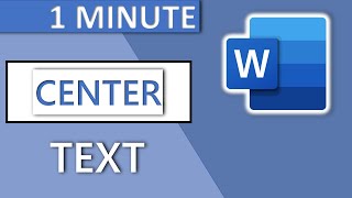 Word Table Center Text Vertically AND Horizontally 2020 [upl. by Fesoy]