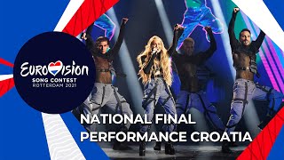 Albina  TickTock  Croatia 🇭🇷  National Final Performance  Eurovision 2021 [upl. by Claybourne829]