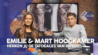 Herken jij de tatoeages van BNers  Emilie amp Mart Hoogkamer  Sterren NL [upl. by Haakon23]