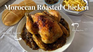 Moroccan Roasted Chicken With Deghmira Special Sauce [upl. by Costanza]