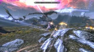 Skyrim  Hundreds of Dragons vs Hundreds of Electromancers [upl. by Jennilee]