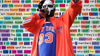 MF DOOM on November Has Come  Rhymes Highlighted [upl. by Satterfield]