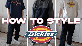 HOW TO STYLE DICKIES 874  Top 3 Dickies Outfits [upl. by Rotce549]