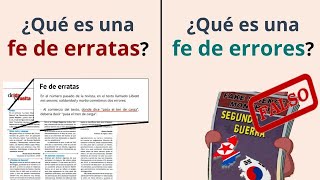 ¿Qué es una fe de erratas y qué es una fe de errores con ejemplos [upl. by Tepper832]