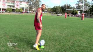 Kicking goals with Quade Cooper [upl. by Trebled]