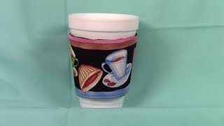 DIY Coffee Cup Sleeve  The Sewing Room Channel [upl. by Bernardina]