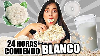 24 HORAS COMIENDO BLANCO  RETO SandraCiresArt  All Day Eating White Food Challenge [upl. by Torr]