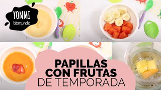 Papillas de FRUTAS de TEMPORADA para bebés de 10 meses [upl. by Yremrej3]