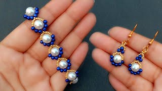 Beads Jewelry Making For BeginnersBracelet amp EarringsHandmade Jewelry Useful amp Easy [upl. by Eednak]