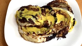 HOW TO MAKE OVEN ROASTED CABBAGE STEAKS WITH HONEY MUSTARD SAUCE [upl. by Ali681]