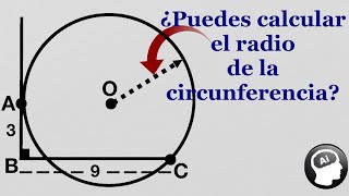 ¿Puedes calcular el radio de la circunferencia [upl. by Duleba]