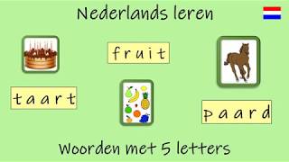 Nederlands leren Woorden met 5 letters Les 6 [upl. by Aennil836]