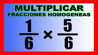 ✅👉Multiplicacion de Fracciones Homogeneas [upl. by Favian248]