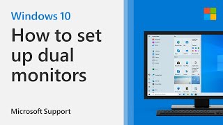 How to set up multiple monitors on Windows 10  Microsoft [upl. by Picco]