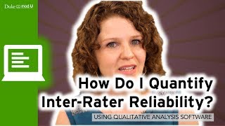 How Do I Quantify InterRater Reliability  Qualitative Research Methods [upl. by Ellocin39]