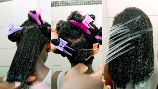 How to Prevent Breakage on Wash days Natural hair wash day Routine Easy detangling no breakage [upl. by Burkhart]