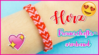 DIY Herz Freundschaftsarmband  Valentinstag Armband 💖 [upl. by Reffotsirhc]