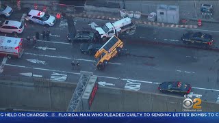 School Bus Overturns Near Triboro Bridge [upl. by Kenwee277]