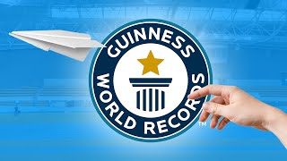 Longest Paper Airplane Throw Ever  Guinness World Records [upl. by Phil867]