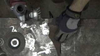 Angle Grinder How To Remove Rust And Old Paint From Metal [upl. by Hannus]