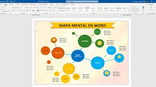 Como hacer un MAPA MENTAL en WORD [upl. by Ulphia]