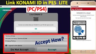 How to Link KONAMI ID in PES PCPS4 [upl. by Jaban]