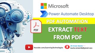 Power Automate Desktop  Extract Text from PDF PDF Automation [upl. by Htebzile]