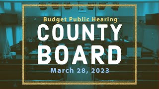 Arlington County Board Budget Public Hearing  March 28 2023 [upl. by Kcirtap]