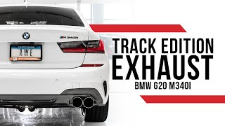 AWE Track Edition Exhaust for the BMW G20 M340i stock DP [upl. by Alisen934]