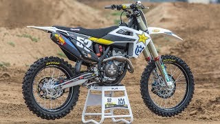 Inside Jordan Baileys Factory Rockstar Racing Husqvarna FC250  Motocross Action Magazine [upl. by Sanez]