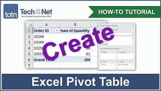 How to create a Pivot Table in Excel [upl. by Isaiah339]