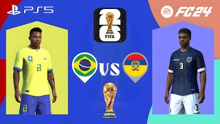 Brazil vs Ecuador  World Cup Qualifiers 2026  FC 24 Gameplay [upl. by Alvy]