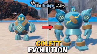 How To Evolve Golett Into Golurk In Pokemon Scarlet amp Violet  The Indigo Disk DLC [upl. by Bittner]