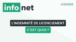 Lindemnité de licenciement cest quoi  définition aide lexique tuto explication [upl. by Vacla]