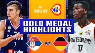 SERBIA vs GERMANY  FIBAWC GOLD MEDAL GAME HIGHLIGHTS  September 10 2023 [upl. by Rita]