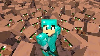 I TRAPPED 100 VILLAGERS IN MINECRAFT [upl. by Chavez]