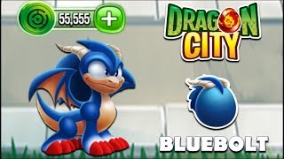 Dragon City  Sonic the Hedgehog quotBluebolt Dragonquot Video Game Island  Full Unlock 2017 [upl. by Docilu]