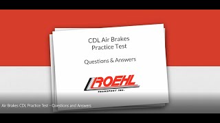 2021 CDL Practice Test  Air Brakes  Questions and Answers [upl. by Suiradal724]